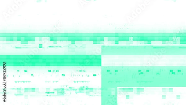 Fototapeta Cyberpunk Street Light Motion with VHS Effect and Pixel Elements. Techno glitch style backdrop. Glitched banner with TV noise, Glitch camera effect. TV scan line monitor. Data noise texture.