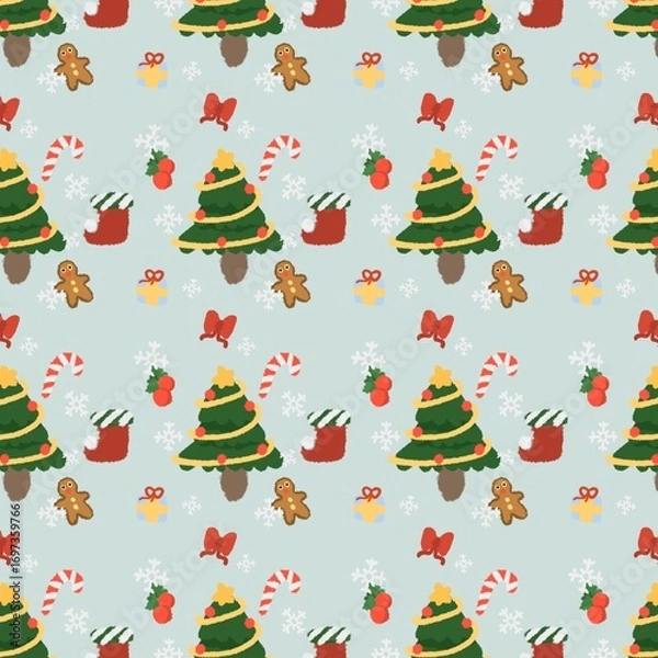 Fototapeta christmas seamless pattern