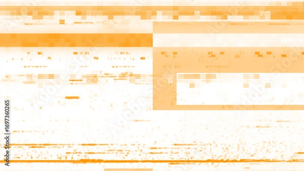Fototapeta Cyberpunk Street Light Motion with VHS Effect and Pixel Elements. Techno glitch style backdrop. Glitched banner with TV noise, Glitch camera effect. TV scan line monitor. Data noise texture.