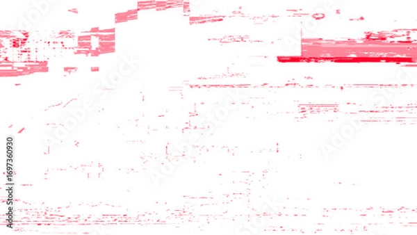 Fototapeta Cyberpunk Street Light Motion with VHS Effect and Pixel Elements. Techno glitch style backdrop. Glitched banner with TV noise, Glitch camera effect. TV scan line monitor. Data noise texture.