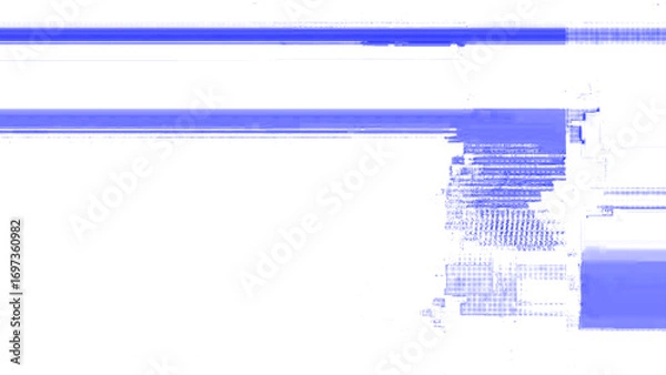Fototapeta Cyberpunk Street Light Motion with VHS Effect and Pixel Elements. Techno glitch style backdrop. Glitched banner with TV noise, Glitch camera effect. TV scan line monitor. Data noise texture.