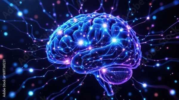 Fototapeta Human Brain Neural Network Image.
