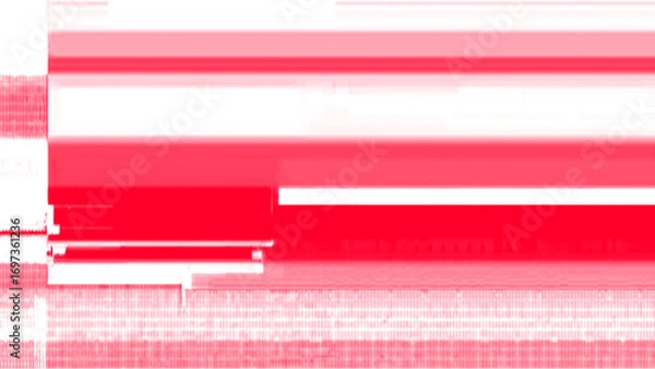 Fototapeta Cyberpunk Street Light Motion with VHS Effect and Pixel Elements. Techno glitch style backdrop. Glitched banner with TV noise, Glitch camera effect. TV scan line monitor. Data noise texture.