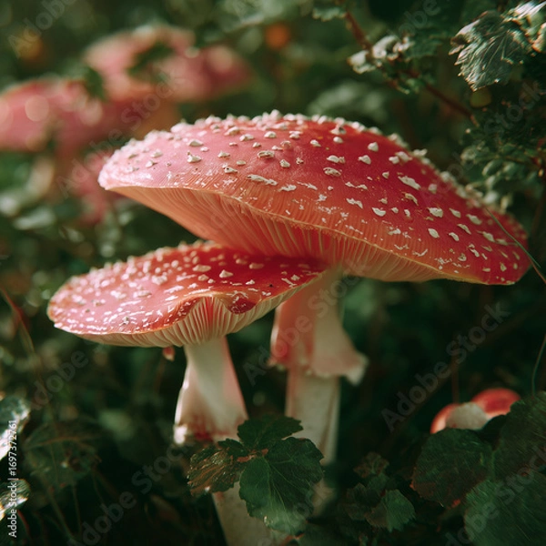 Obraz fly agaric mushroom in forest
