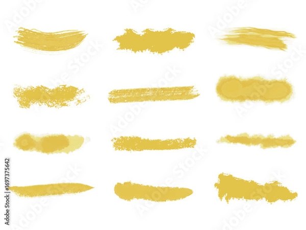 Obraz インク　アナログ風　質感　金　色