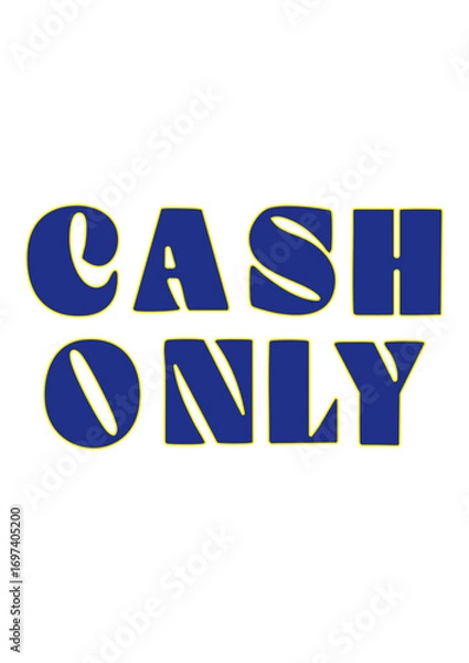 Obraz CASH ONLY LOGO