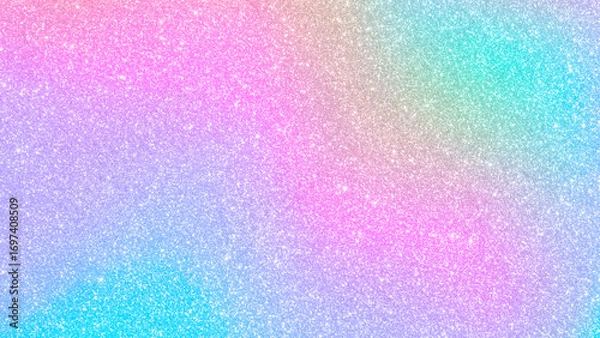 Fototapeta Abstract holographic rainbow foil iridescent glitter sparkle texture background