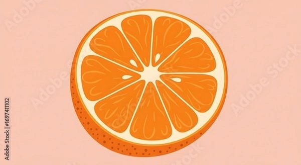 Fototapeta Orange slice close up