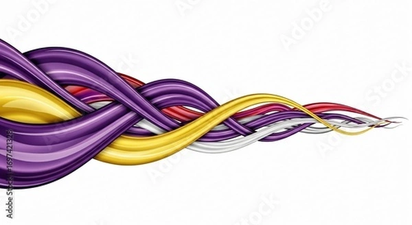 Fototapeta Dynamic Flowing Abstract Design with Vibrant Colors for Modern Creative Projects