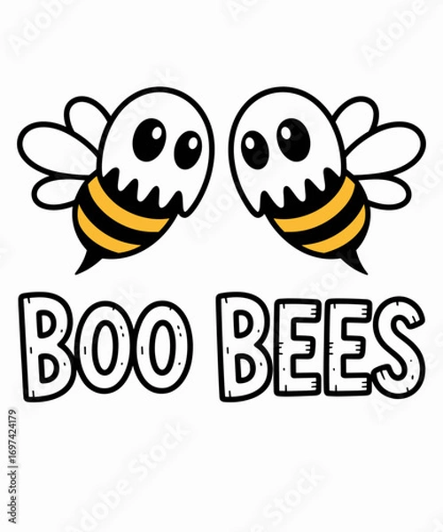 Obraz Boo Bees Ghosts Boobees Funny Halloween