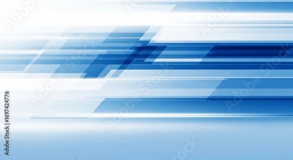 Fototapeta Dynamic Abstract Blue Background with Modern Shapes for Business Graphics