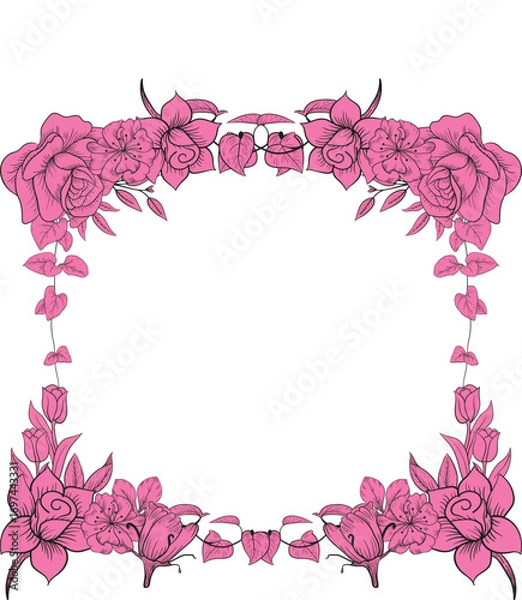 Fototapeta Make a Professional Flower Illustration Vector Clipart
