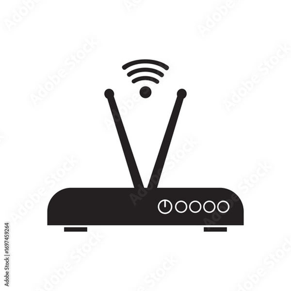 Fototapeta Wifi Router icon logo vector