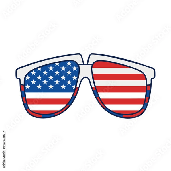 Obraz american-flag-sunglassesg