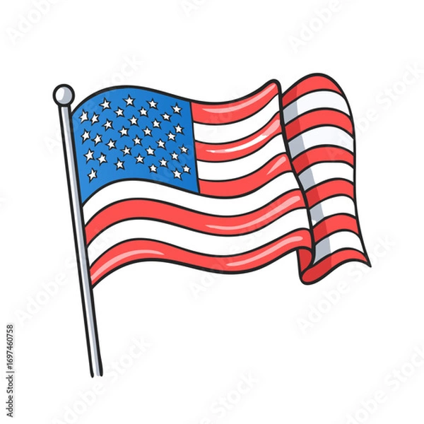 Obraz american-flag-waving