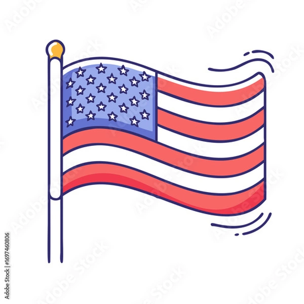 Obraz american-flag-waving