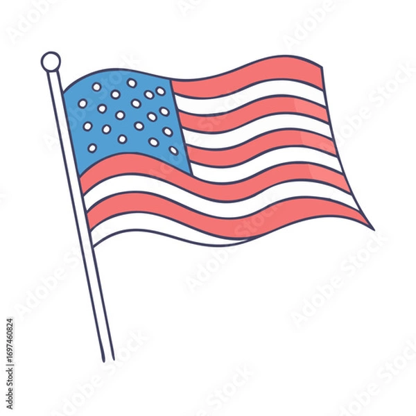 Obraz american-flag-waving