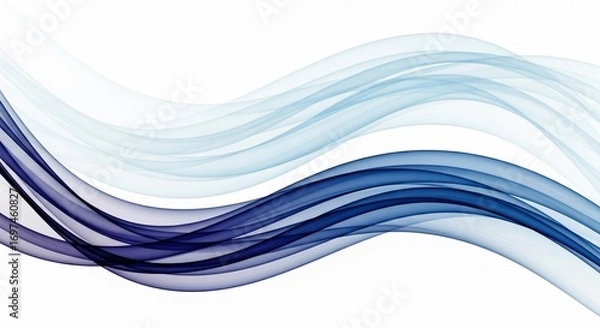 Fototapeta Dynamic Blue Wave Abstract Design for Modern Website Backgrounds and Branding