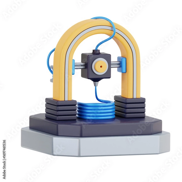 Fototapeta 3D Printer 3D Icon