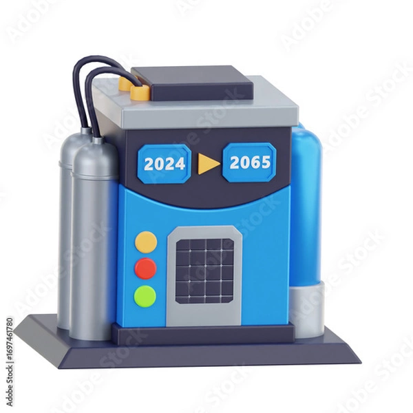 Fototapeta Time Machine 3D Icon