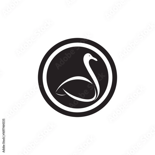 Obraz Ostrich icon logo vector