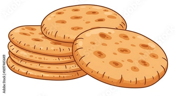 Fototapeta Stack of flatbreads