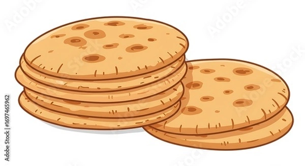 Fototapeta Stack of flatbreads