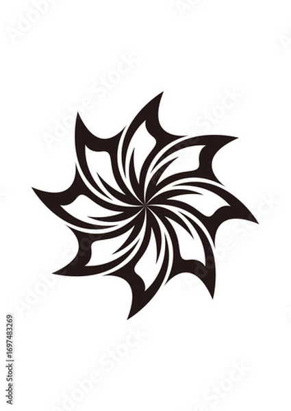 Fototapeta トライバル フラワー