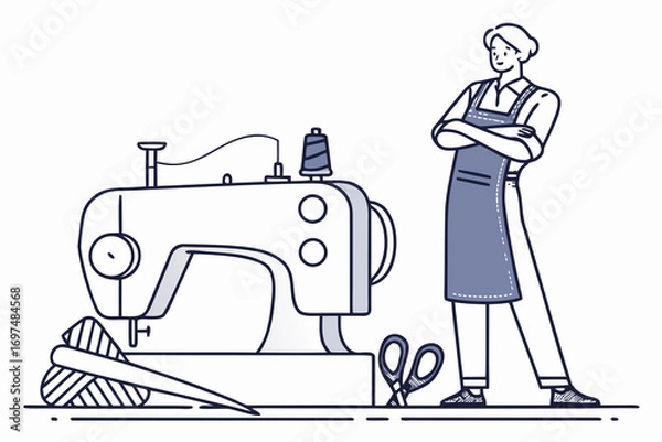 Obraz vintage sewing machine