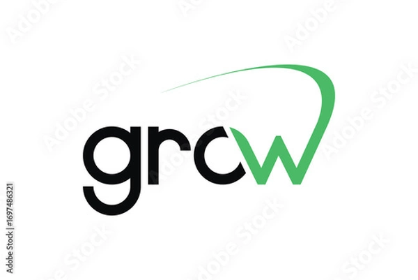 Fototapeta grow logo vector design
