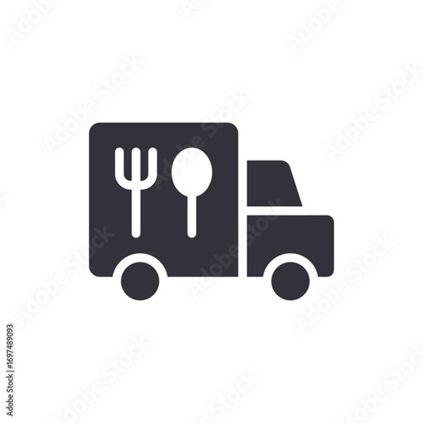 Obraz Delivery Truck Symbolizing Food Transportation And Express Meal Services