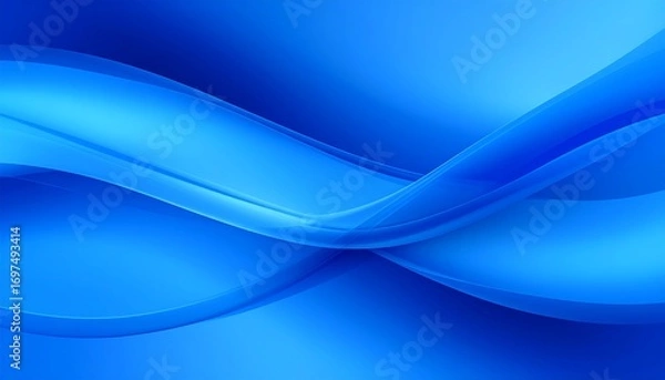 Obraz Abstract blue wavy design