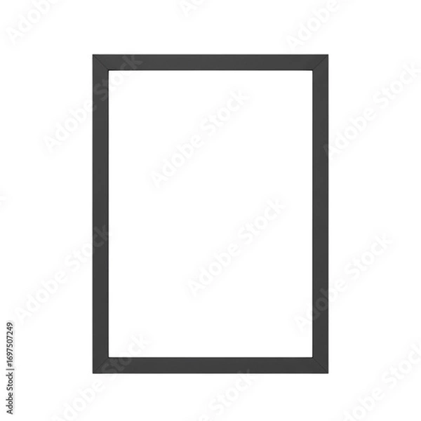 Fototapeta Simple thin black picture frame mockup