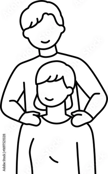 Obraz 어깨주무르기 2 흑백