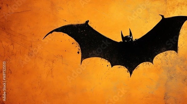 Fototapeta Find batman silhouette vector image for halloween decorations and superhero themed party invitations online