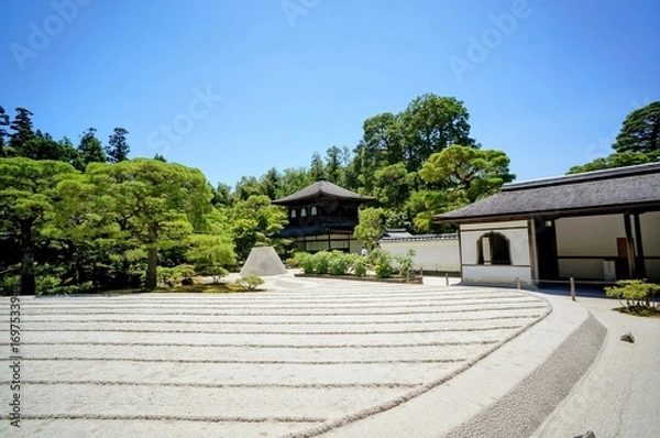 Obraz 京都、銀閣寺の風景