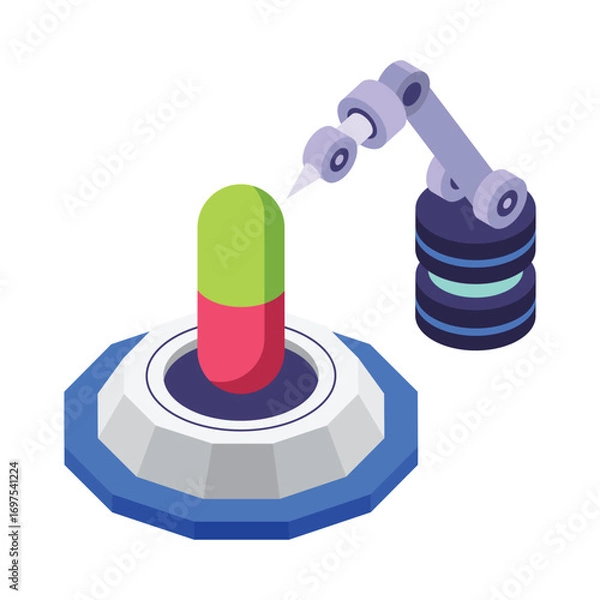 Fototapeta Scientists In Drug isometric vector illustration.