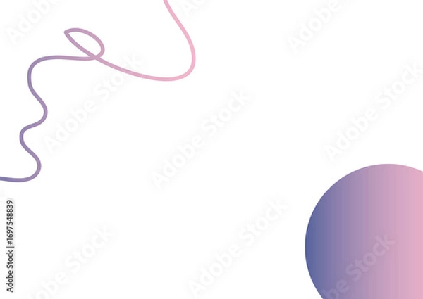 Obraz ピンクとパープルの抽象ラインが描くシンプル背景