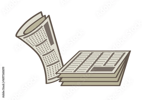 Obraz 新聞紙のイラスト