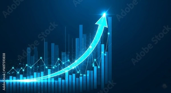 Fototapeta a sense of rapid growth, success, and positive movement in a professional or business context.
