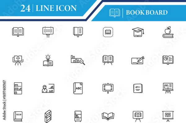 Obraz Book Board Icon Vector Illustration