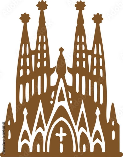 Obraz 스페인 바르셀로나의 가우디 건축물 사그라다 파밀리아 아이콘