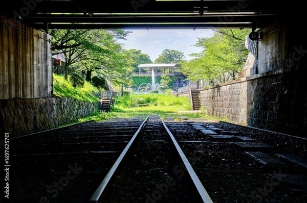 Fototapeta 京都、蹴上インクラインの風景