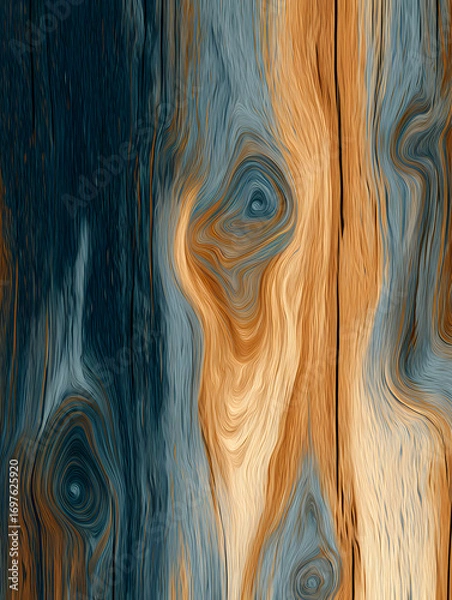 Fototapeta Wood, wooden abstract background, texture or wallpaper. Neural network AI generated art
