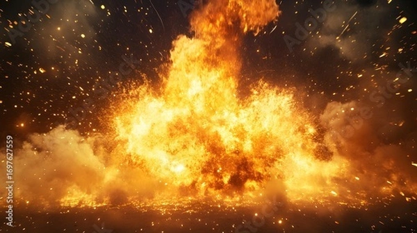 Obraz fire in the night