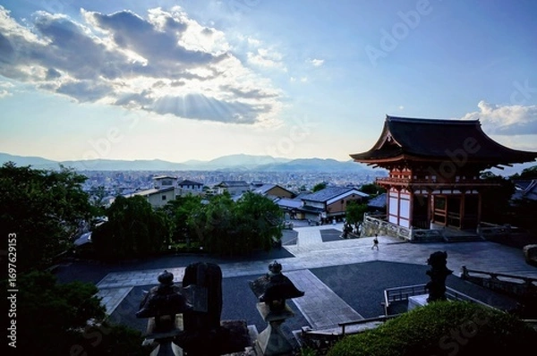 Fototapeta 京都、清水寺の風景