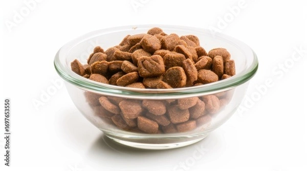 Fototapeta Dog Food: Dry Dog Food – Showcasing Nutrient-Dense Granules, Long Shelf Life, and Tailored Formulas for Puppies, Adult Dogs, and Senior Canines – Ideal Visuals for Pet Stores, E-Commerce Listings, and