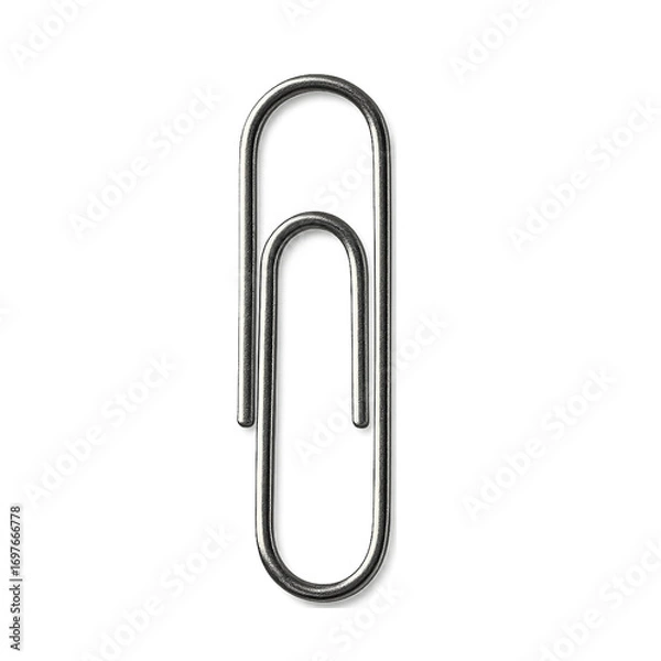 Obraz PNG  Paperclip: Close-up Macro Shot of Metal Stationery TRANSPARENT BACKGROUND