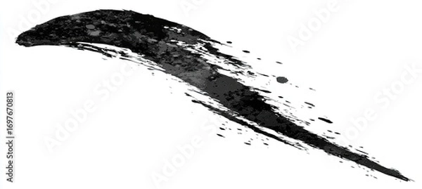 Fototapeta Abstract black paint stroke