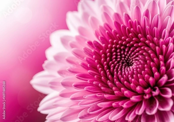 Fototapeta Macro shot of vibrant pink flower petals